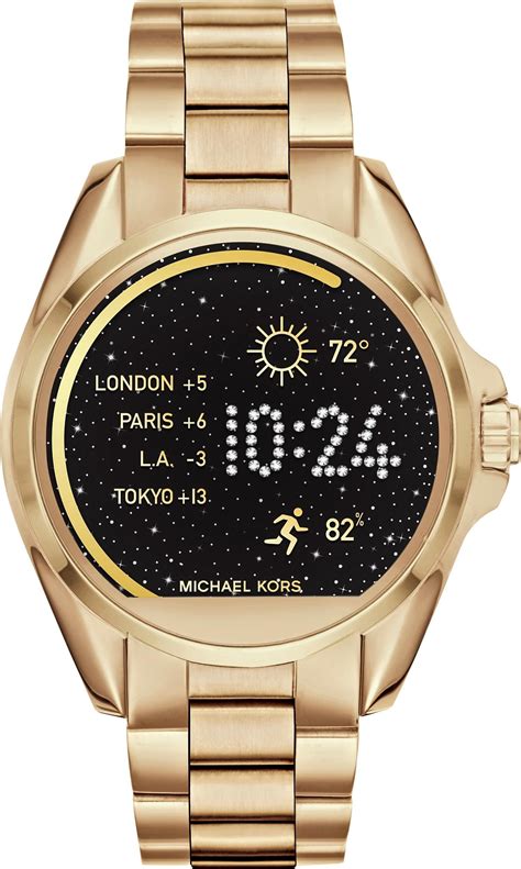 michael kors bradshaw gold tone white chronograph watch|Michael Kors access smartwatch bradshaw.